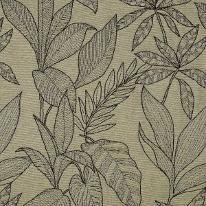 Tissu Jacquard Aux Feuilles Stylis&eacute;es - Neuf