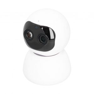 Camera de surveillance robotisee a double objectif, 2 MP, Wi-Fi, vision nocturne infrarouge, audio bidirectionnel, 1080p, 100-240 V, prise UK - Neuf