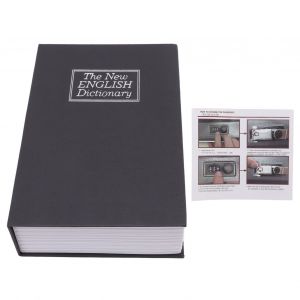 Hjlian Tirelire Dictionnaire En Forme De Livre Avec Serrure A Code, Cadeau D'anniversaire Secret Pour Enfants, Coffre-Fort Noir L - Neuf