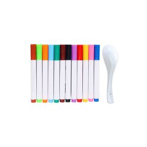 Coffret de 12 feutres &agrave; eau pour enfants avec cuill&egrave;re en c&eacute;ramique pour des cr&eacute;ations artistiques flottantes et amusantes. - Neuf