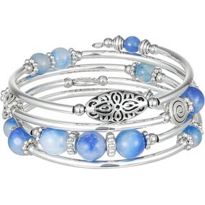 Kalanka-Envelopper Le Bracelet En Couches D'argent Avec Perles Bracelets Rigides Empilables Bohème Bijoux Cadeaux Pour La Fête Des Mères - Neuf