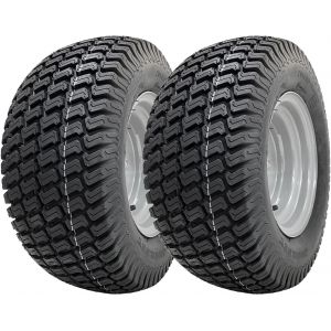 20x8.00-10 Lawnmower Wheels 4 Stud Turf Wanda 100mm PCD Road Legal (Set of 2) - Neuf