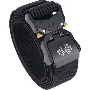 Cauc-Ceintures Homme, Femme Ceinture &Eacute;lastique Jeans Ceinture Tactique Militaire En Toile Nylon Molle Lib&eacute;ration Rapide Boucle Sangle R&eacute;glable Pour Sport Ext&eacute;rieur Pratique Et Durable 1.5 - Neuf