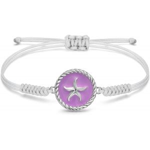 Eryi-Bracelet Corde Femme Original, Pendentif En Émail En Argent 925, Chaîne De Corde Réglable Faite À La Main, Cadeaux De Bijoux Pour Femme - Neuf
