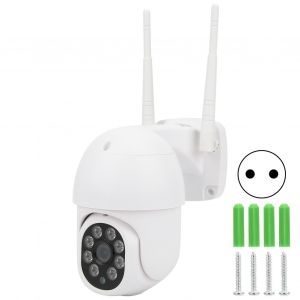 Camera PTZ Wifi 1080P, etanche IP66, detection de mouvement, interphone bidirectionnel, vision nocturne, systeme de securite, prise 100-240VEU - Neuf