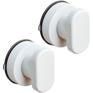 Lot de 2 poignées de porte à ventouse pour tiroir en verre, réfrigérateur, porte en verre, poignée de mobilité portable avec ventouse puissante pour salle de bain - Neuf