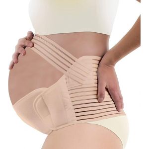 Ceinture De Maternité, Ceinture De Maternité Trois En Un, Matériau Extensible Et Respirant, Peut Soulager Et Soutenir Les Douleurs Du Dos Et Du Plancher Pelvien, Couleur Chair L - Neuf