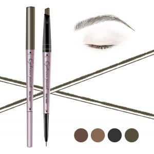 KALANKA-Crayon Imperméable Sourcil, Crayon à Sourcils à Double Extrémité, Maquillage pour Les Yeux Longue Durée Résistant Aux Taches, Kaki - Neuf