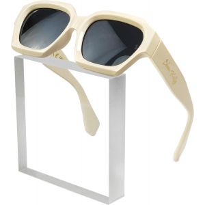 Lunettes De Soleil Homme Femme À La Rétro Mode Épais Hexagone Cadre Orange 80s Lunettes - Neuf