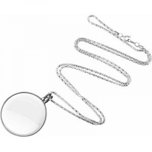 Loupe De Lecture &Agrave; Main 5x Avec Collier, Id&eacute;ale Pour La Lecture De Livres Et De Journaux, L'observation Des Insectes, Les Loisirs En Classe, Les Sciences - Neuf