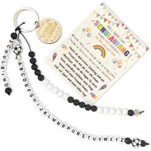 Cadeau pour enfant d'écolier,cornet d'école,porte-bonheur,carte de v?ux,cadeau de rentrée scolaire,porte-bonheur,noir - Neuf