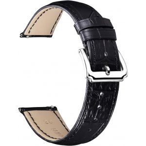 Kal-Bracelet De Montre En Cuir V&eacute;ritable Remplacement Bracelets Montres &Agrave; D&eacute;gagement Rapide Pour Homme Femme Avec 10 Couleurs (10mm,12mm,14mm,15mm,16mm,17mm,18mm,19mm,20mm,21mm,22mm,23mm,24mm) - Neuf
