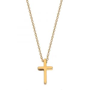 Collier Croix D&eacute;licate Pour Femmes, Argent Sterling Simple Croix Colliers Ras De Cou Petit - Neuf