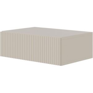 SUBZONAL-Table De Chevet Suspendue avec Tiroir &Agrave; Lamelles 50 x 17 cm Table De Nuit Gris Beige Veldio - Neuf