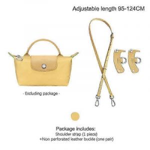 Bandouliere en cuir pour mini sac Longchamp Universite, bandouliere grise, accessoire de modification sans perforation - Neuf