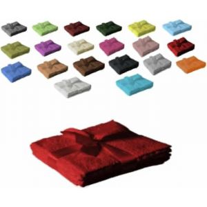KAL-- Ensemble De Serviettes De Toilette Avec Noeud - Marque De Coussins De Si&egrave;ges Et De Chaises Longues De Jardin, Coton, Rouge, Seiftuch 4Er Set 30 X 30 Cm - Neuf