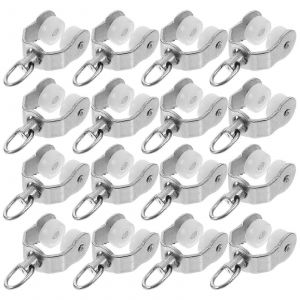 20pcs Rideau Rail Rouleaux Rideau Durable Rideau Glissière Rail Poulies Flexible Piste Accessoires - Neuf