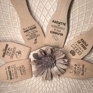 Spatules &Agrave; Raclette Personnalis&eacute; - Lot De 6 - Mod&egrave;le Cul - Humour - Neuf