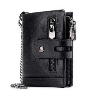 Des hommes RFID Bifold Wallet Original en Cuir avec 13 les Titulaires de la Carte d'Identit&eacute; et de Fen&ecirc;tre, Cadeau Noire porte-monnaie - Neuf