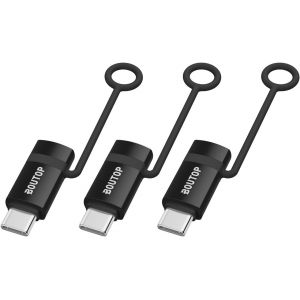 LORANKA-C33 [Certifi&eacute; Apple MFi] Adaptateur Lightning vers USB C 60W pour Une Charge Rapide Compatible avec iPhone 15 Pro/15 Pro Max/15/15 Plus, MacBook, iPad - [3 Paquet, Noir] - Neuf