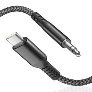KALANKA-C&acirc;ble Jack USB C 1.2M,Type C Adaptateur Aux Audio 3,5mm,Cable Auxiliaire St&eacute;r&eacute;o pour Voiture,Samsung Galaxy S26 S25 S24 S23 S22 A56 A55 A54 A53 A42,Z Fold Flip 5,iPhone 17 16 15,iPad Mini 6 - Neuf