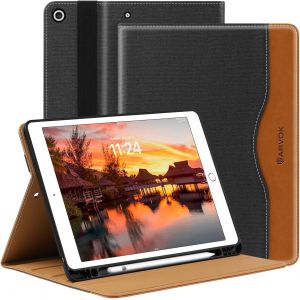 LORANKA-ARVOK &Eacute;tui pour iPad 10,2 Pouces,iPad 9th/8th/7th(2021/2020/2019), &eacute;tui Folio en Cuir de qualit&eacute; sup&eacute;rieure avec Porte-Crayon Apple int&eacute;gr&eacute;, r&eacute;veil/Veille Automatique, Angles de Vue Multiples - Neuf