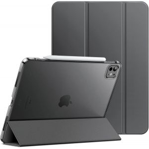Coque Pour Ipad Pro 13 Pouces M4 (2024), Étui Housse Arrière Rigide À Support Fine Intelligente Avec Veille/Réveil Automatique (Gris Sidéral)[Coq5187829] - Neuf