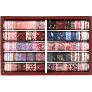 Lot De 100 Rouleaux De Ruban Adhésif Washi Multi-Motifs, Ruban Adhésif Décoratif En Papier, Ruban De Masquage Pour Bricolage, Journal, Agenda - Neuf