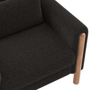 Fauteuil moderne rembourr&eacute; moelleux - gris pour salon/bureau/chambre - Neuf