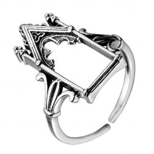 Ch&acirc;teau Anneaux Ajustables Anneaux En M&eacute;tal Vintage Pour Femmes Adolescentes Filles Bijoux Cadeau - Neuf