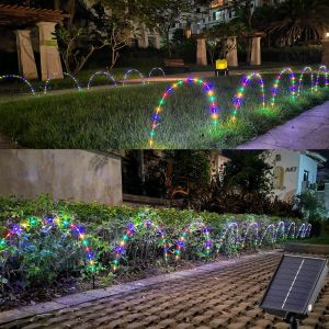 Kal-Lampe Solaire Exterieur Jardin, 5 Pièces 1.2m 24 Led Connectable Lampes À Tube, Guirlande Noel Exterieur Solaire Avec Télécommande, Pour Décor, Jardin, Patio, Chemins, Pelouse - Multicolore - Neuf