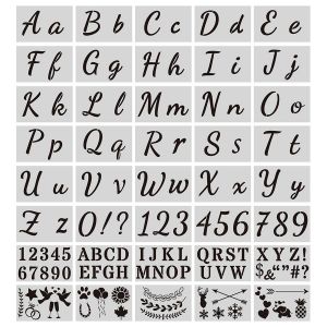 Ensemble De 40 Pochoirs À Lettres Mignons Compatibles Avec Les Modèles D'artisanat En Plastique Réutilisables Pour Enfants - Neuf