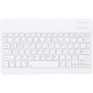 ERYI-Clavier Bluetooth3.0, Clavier Arabe/Espagnol/Russe Portable Sans Fil Ultra-Mince De 10 Pouces Pour Android/Os X/Windows, Blanc(Arabe) - Neuf