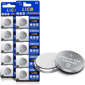 Lot de 10 piles boutons au lithium CR2032 3 V - Neuf