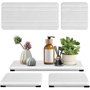 3 Pack Porte Savon en Diatomite Absorbant L'eau,Porte Savon Salle De Bain De Diatomite,Pierre Absorbant L'eau Utilisée Pour Les Plantes Et Les Articles e Toilette Dans La Maison Moderne Blanc - Neuf