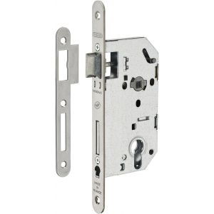 SEPT-Bo&icirc;tier de Serrure MONOMAX NF Axe 50 Version Cylindre 2 Tours - Coffre Galvanis&eacute;, T&ecirc;ti&egrave;re &Eacute;poxy Noir Granit&eacute; - Mod&egrave;le Encastrable pour Porte d'Entr&eacute;e - Made in France - Finition Noire - - Neuf