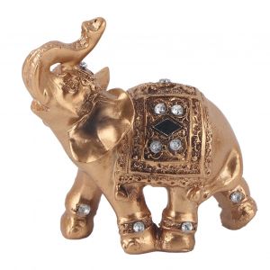 HJLIAN Statuette elegante doree avec tronc tourne vers le haut, decoration de maison a collectionner (9 x 9 cm) - Neuf