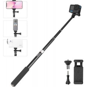 Cmjaagur-92cm Perche &Agrave; Selfie Extensible Pour Gopro Hero 12/11/10/9/8/7/6/5/4/3, Monopode Portable Compatible Avec Les T&eacute;l&eacute;phones Portables Et Autres Cam&eacute;ras D'action[M1457] - Neuf