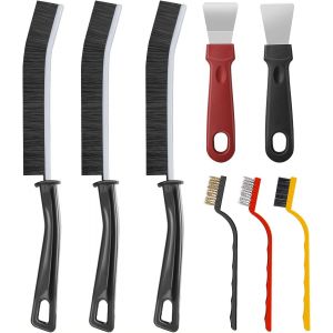 8pcs Brosse Nettoyage, Brosse Dure Nettoyage Des Interstices, Brosse Nettoyage Salle De Bain Pour Joint Carrelage, Cuisine Et Rail De Fen&ecirc;tre - Neuf