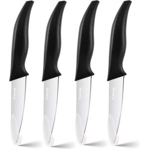 Kalanka-Couteau Office Set 4 - Couteau D'office Pour Fruits Et L&eacute;gumes, Lame Tr&egrave;s Tranchante, Poign&eacute;e Confortable, Acier Inoxydable, Couteaux D'office Pour Cuisiner (Noir) - Neuf