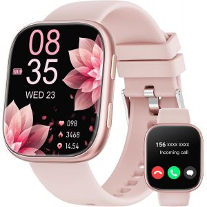 MEVRONISSHOP-Montre Connect&eacute;e Femme Homme avec Appel Bluetooth, 1.83'' HD Smartwatch pour 100+ Modes Sportifs, Fr&eacute;quence Cardiaque, Sommeil, SpO2, IP68 Etanche Fitness Tracker pour iOS Android&iquest;Rose&iquest; - Neuf