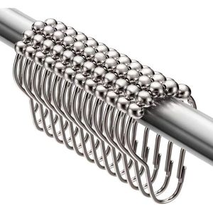 12pc Anneau De Rideau En Acier Inoxydable - Neuf