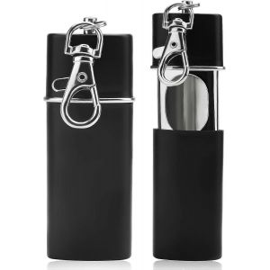 2 x Cendrier de poche à cigarettes Cendrier de poche anti-odeurs | Cendrier de voyage - cendrier pour les déplacements - cendrier à emporter (noir) - Neuf