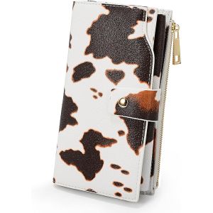 Femme Portefeuille Blocage Rfid En Pu Cuir Avec Bracelet Grande Capacité(21 Emplacements De Cartes) Poche Intérieure Convient Aux Portables 5.5 - Neuf