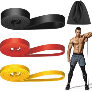 Bande Elastique Musculation (Lot De 4), 4 Niveaux De Résistance Élastique Musculation, Bandes De Résistance Élastique Pour Sport, Pilates, Yoga, Musculation, Homme & Femme - Neuf
