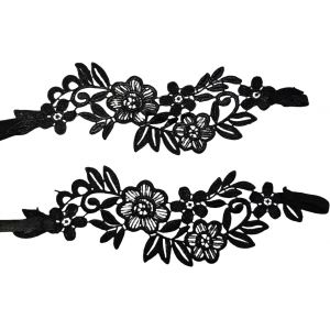 Sandales Pieds Nus En Dentelle, Porte-Jarretelles Élégantes, Bracelets De Cheville Brodés Avec Anneau D'orteil, Bijoux De Pied Pour Mariée, Bracelet De Cheville Floral Pour Mariage - Neuf