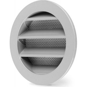 WSGG Grille Aeration Ronde 80mm Avec Moustiquaire Alu, Intérieur Fonte d'aluminium, Grille Ventilation Exterieur pour Camping-cars, Garage, Stable aux UV, Antirouille - Neuf