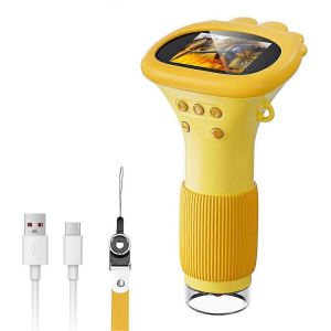 Microscope pour enfants, microscope num&eacute;rique portable 1000X, mini microscope portable HD USB, cam&eacute;ra compatible - Neuf