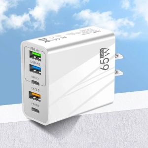 T&ecirc;te De Charge Rapide Pour T&eacute;l&eacute;phone Portable,65w,Pd Plus 3,Voyage,Multi Wild,3.L'autorisation,Samsung,Xiaomi,Iphone,Adaptateur Ue--Blanc Us - Neuf