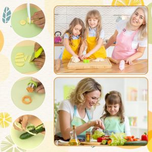 9 Kitchen Safety Knife Kit For Children,Montessori Knife For Children From 3 Years,Kitchen Knives For Cutting Fruits Or Vegetables,Perfect Christmas Or Birthday Gift - Neuf